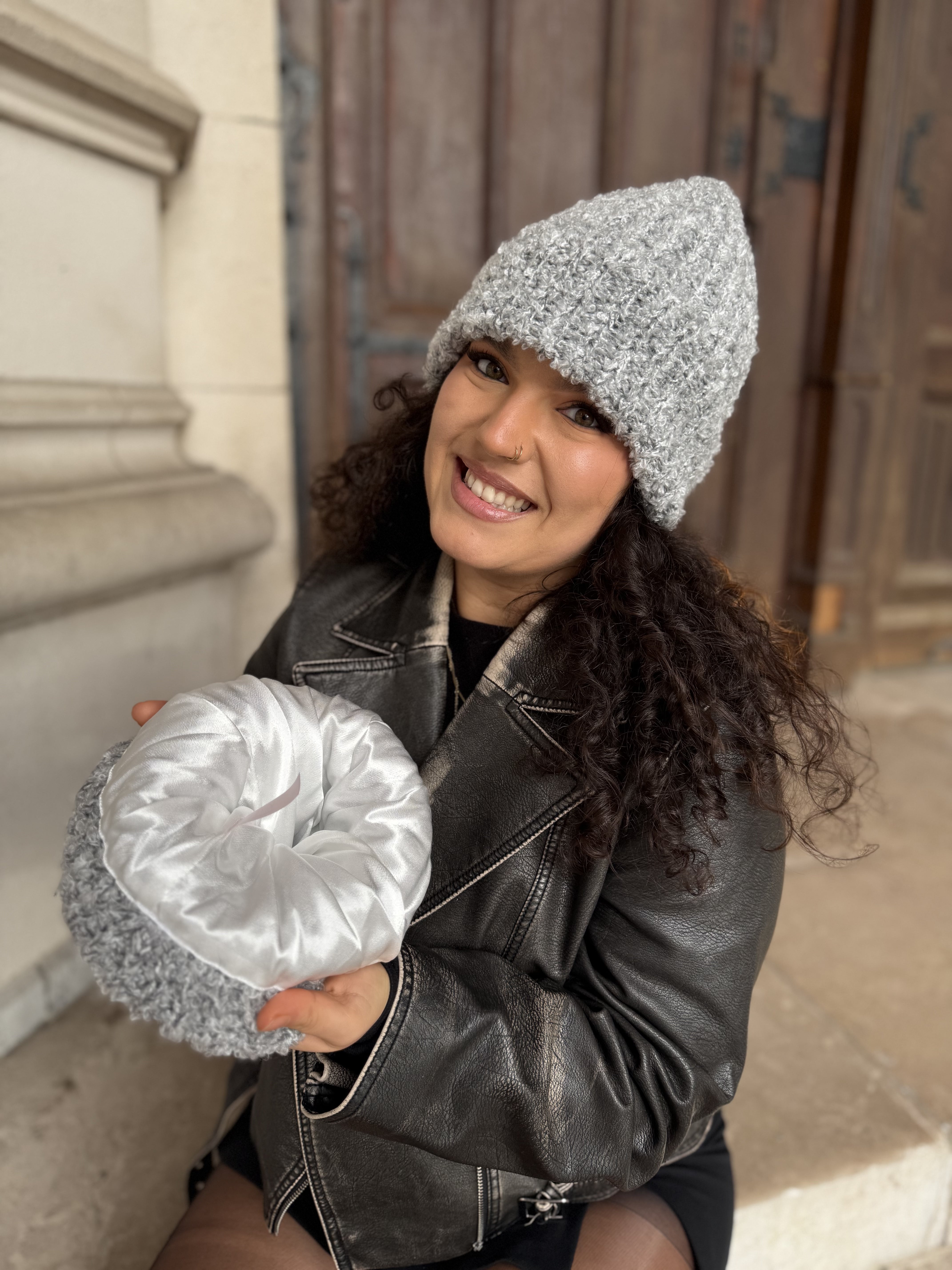 Bonnet d'hiver intérieur satin